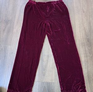 Vintage Red Velour Velvet Pants